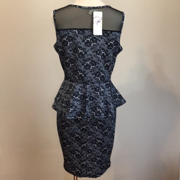 ANDREA Missy Women's Large Black and White Ruffle Drop Waist Dress Witchy NEW‎ - Picture 5 of 10